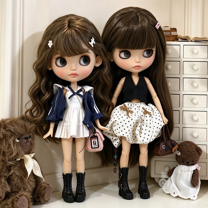 Baby Clothing Usa - 블라이스 인형 의상, 세일러 칼라 드레스,