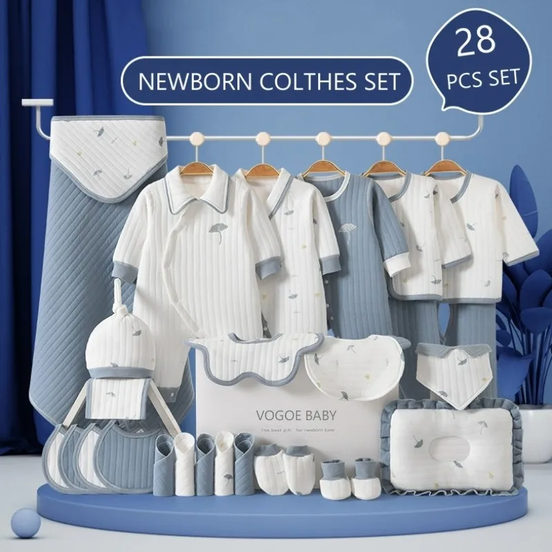 Baby Clothing Organic - 28종 신생아 유기농 면 의류 선물