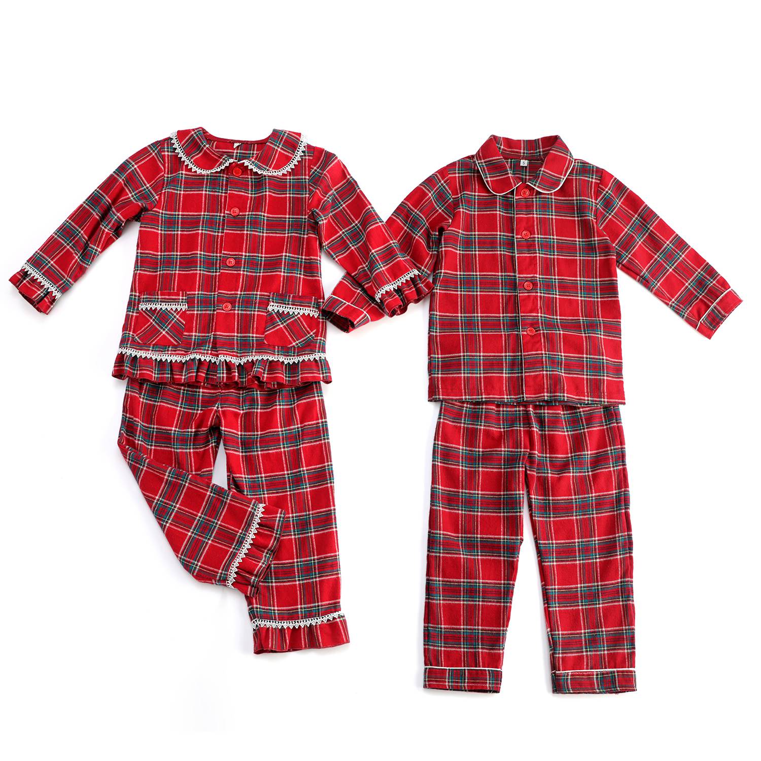 플란넬 어린이 파자마, 가족 매칭 프릴 파자마 세트,  - Baby Clothing Dividers 리뷰 및 가격