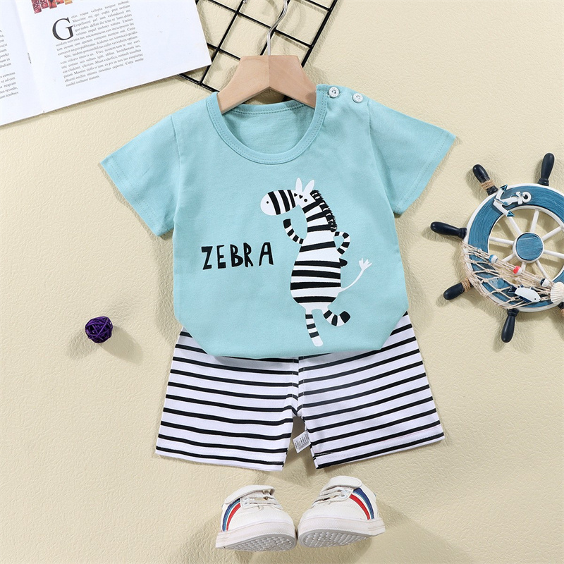 코튼 티셔츠 + 반바지 2 피스 운동복 세트 어린이 만 - Baby Clothing Dividers 리뷰 및 가격