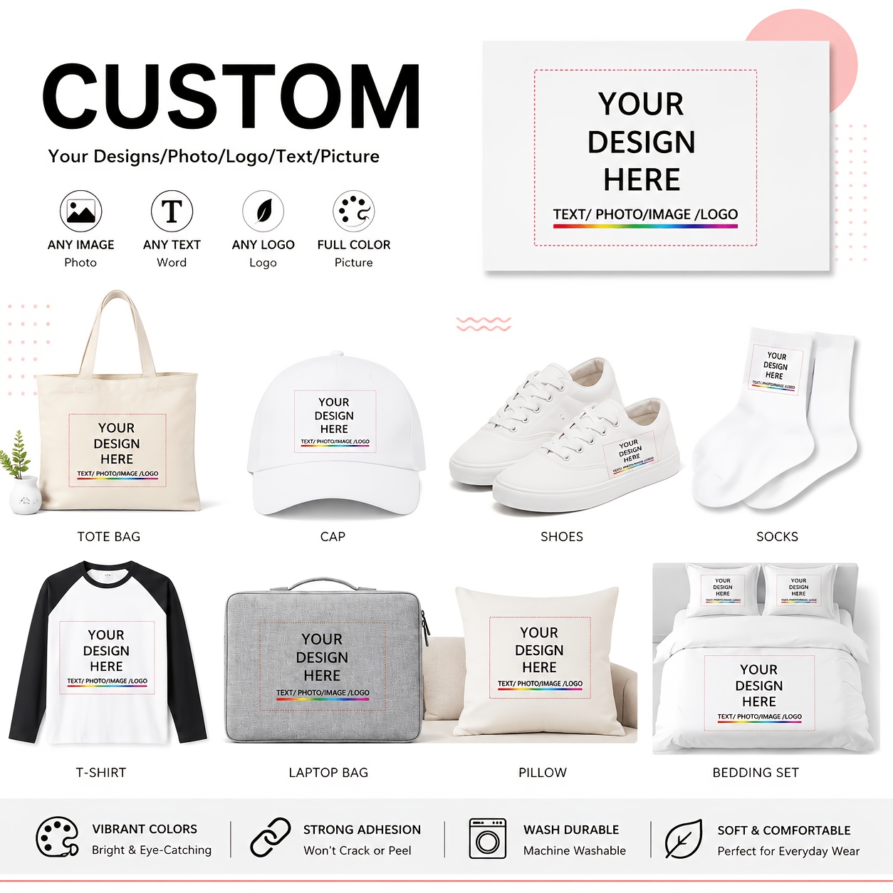 6개 세트, 맞춤형 DTF 열전사 프린트, 개인 사진, - Baby Clothing Usa 리뷰 및 가격
