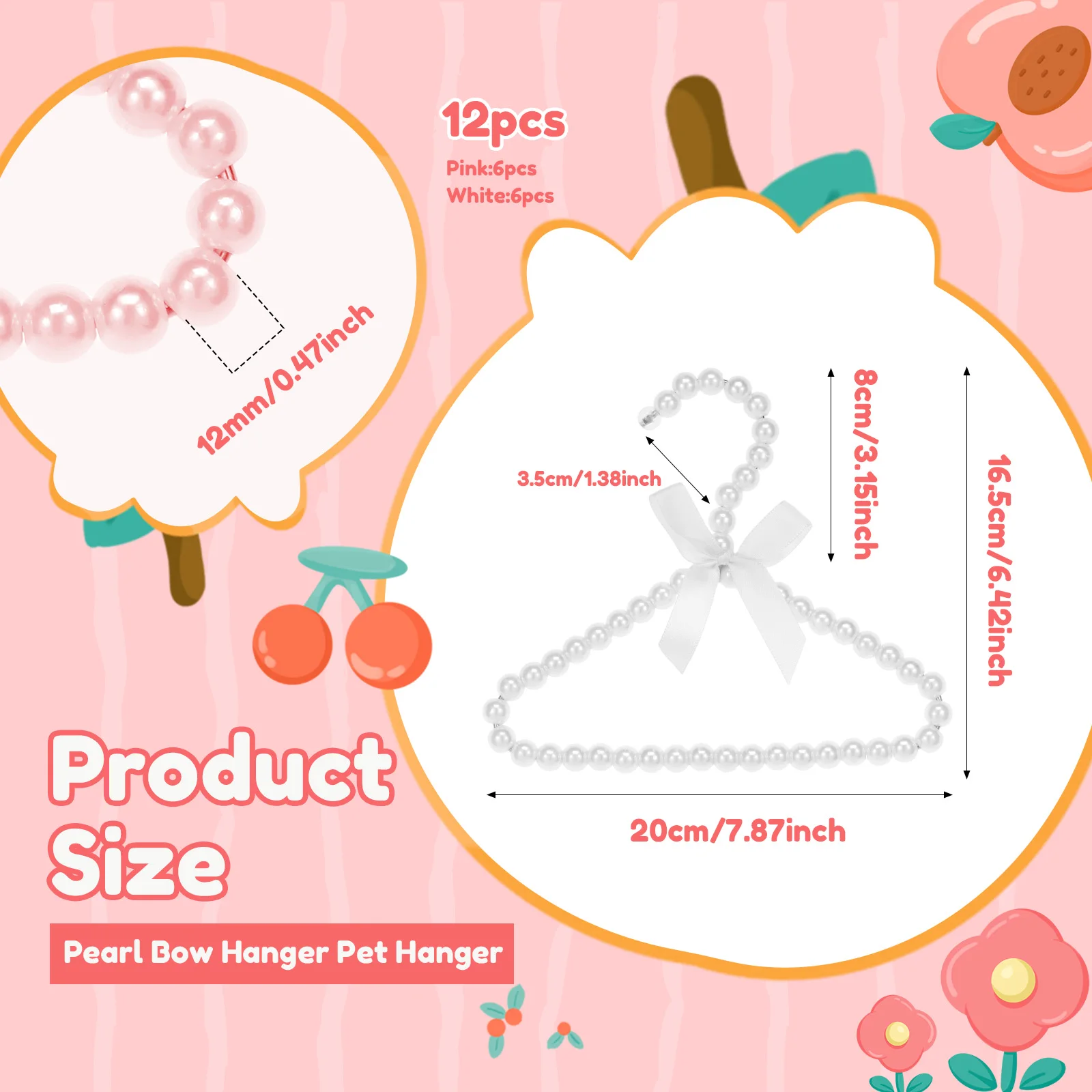 12Pcs 진주 옷걸이 어린이를위한 절묘한 디자인 작은 - Baby Clothing Dividers 리뷰 및 가격